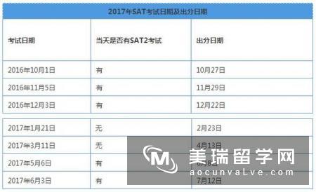 好留学网：2017出国留学考试大时间表新鲜出炉，赶紧收藏！