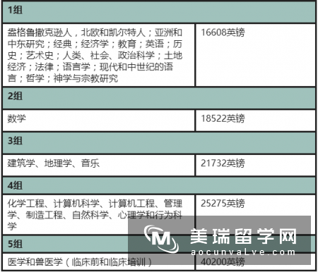 留学英国剑桥大学一年费用需要多少钱？